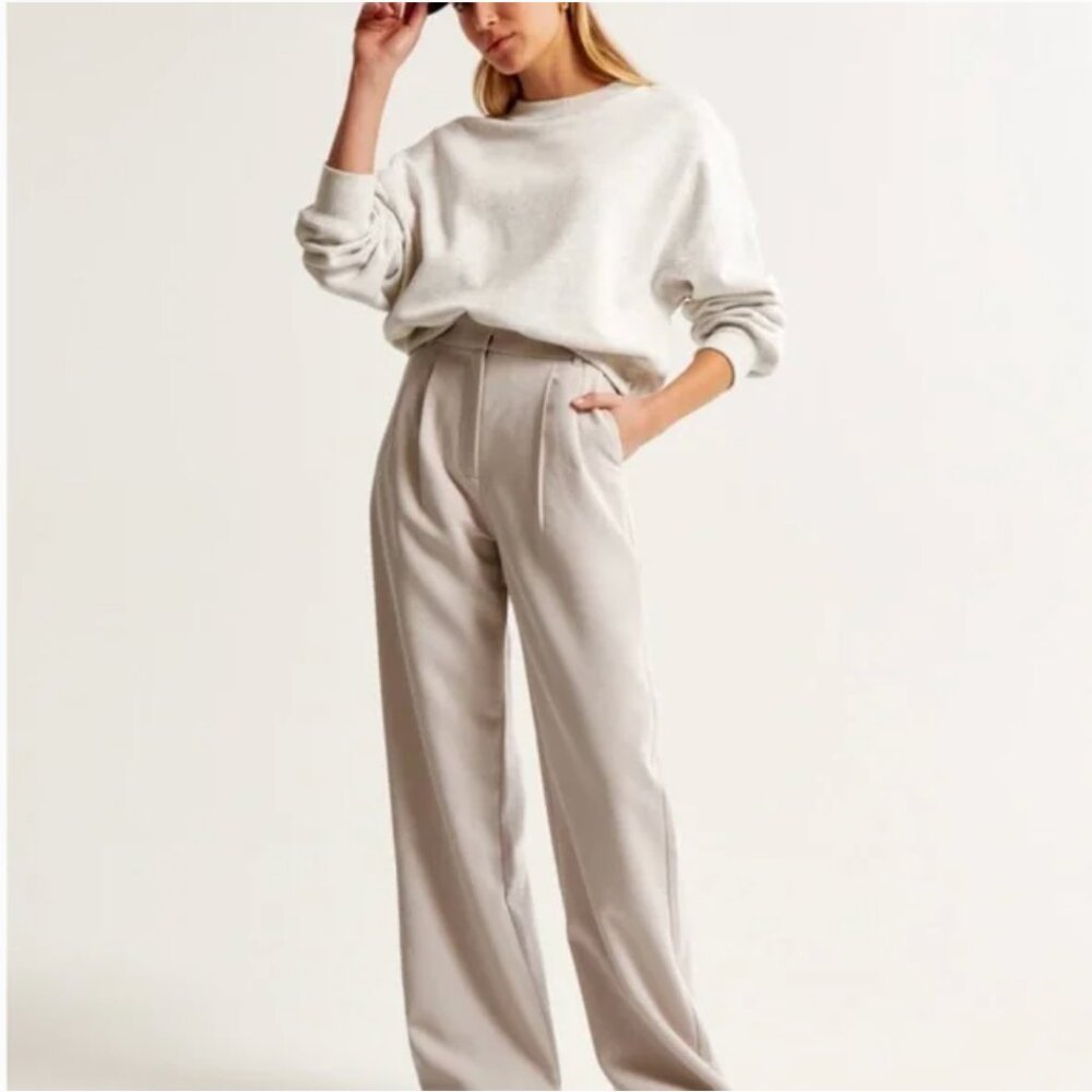 A&F Sloane Tailored Wide Leg Pant | 27 Long